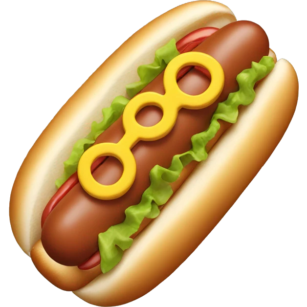 Hot dog smiley face emoji
