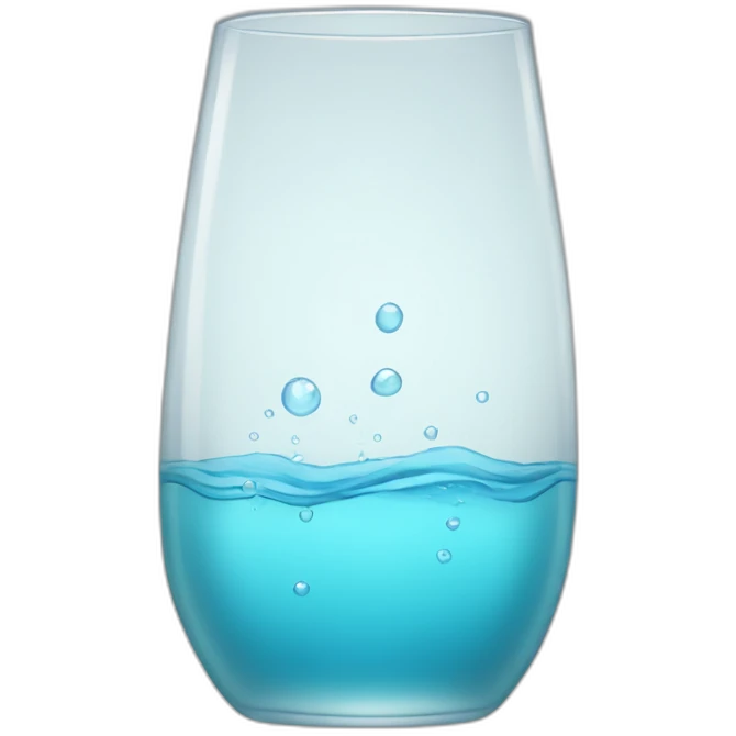 clear water in glass emoji