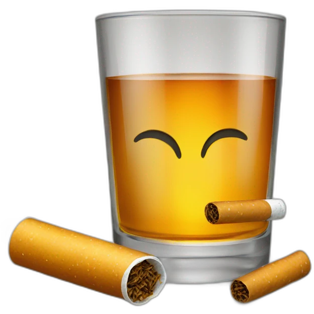 alcohol & cigarettes  emoji