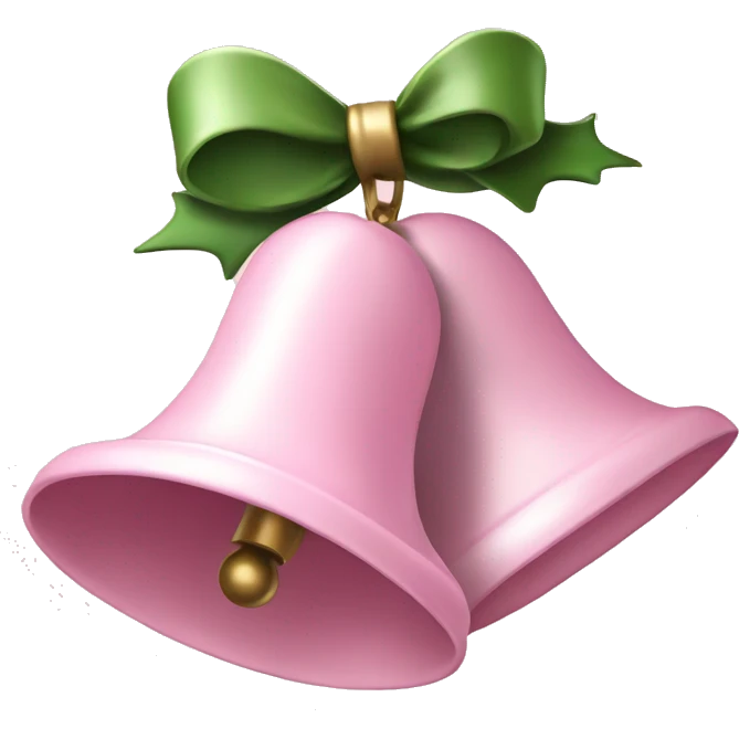Light pink Christmas bells emoji