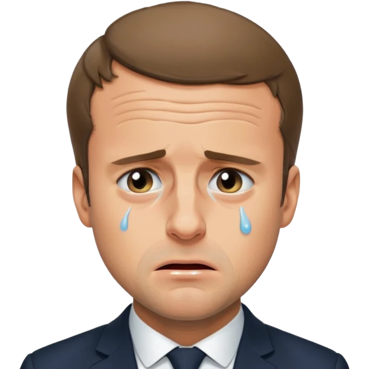 Emmanuel Macron pleure  emoji