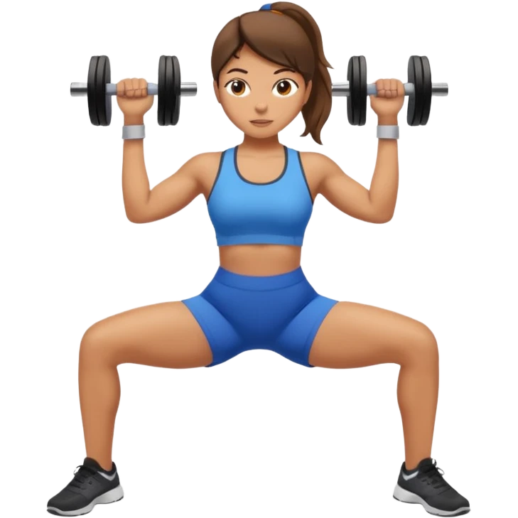 girl working out glutes shirt on emoji