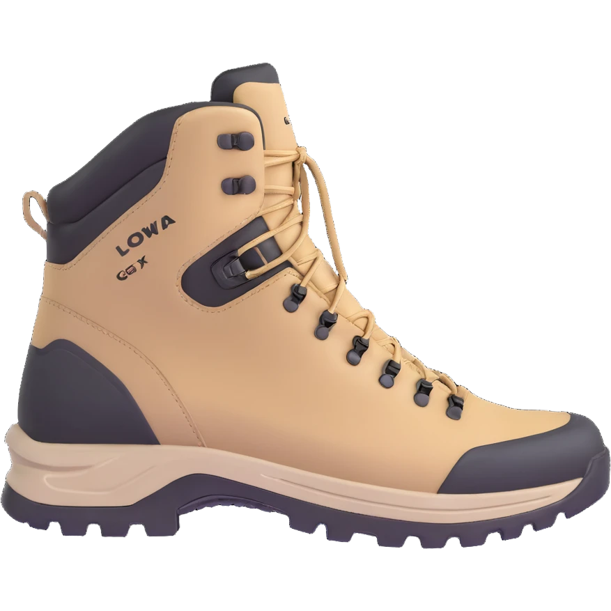 Lowa GTX hiking boots in beige color emoji