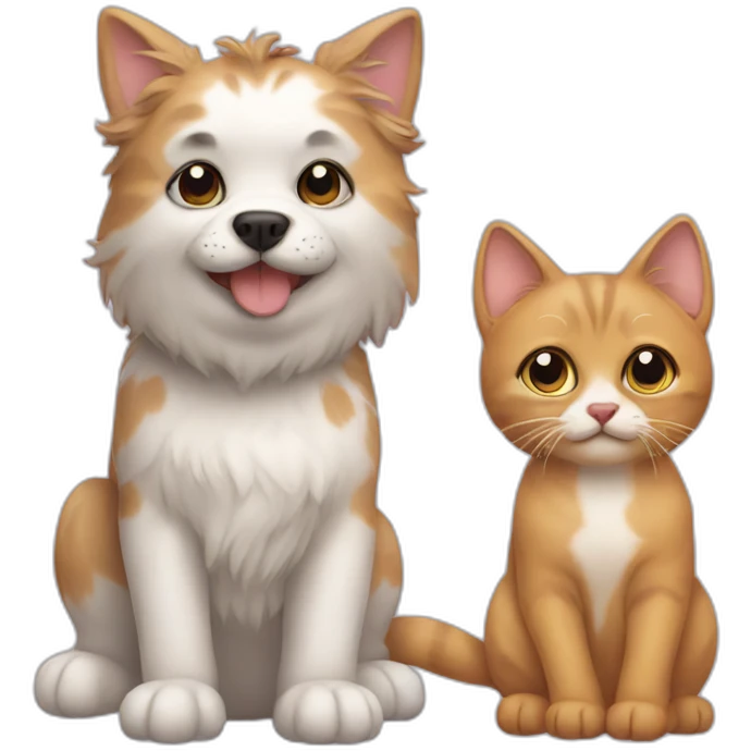 cat-love-dog emoji