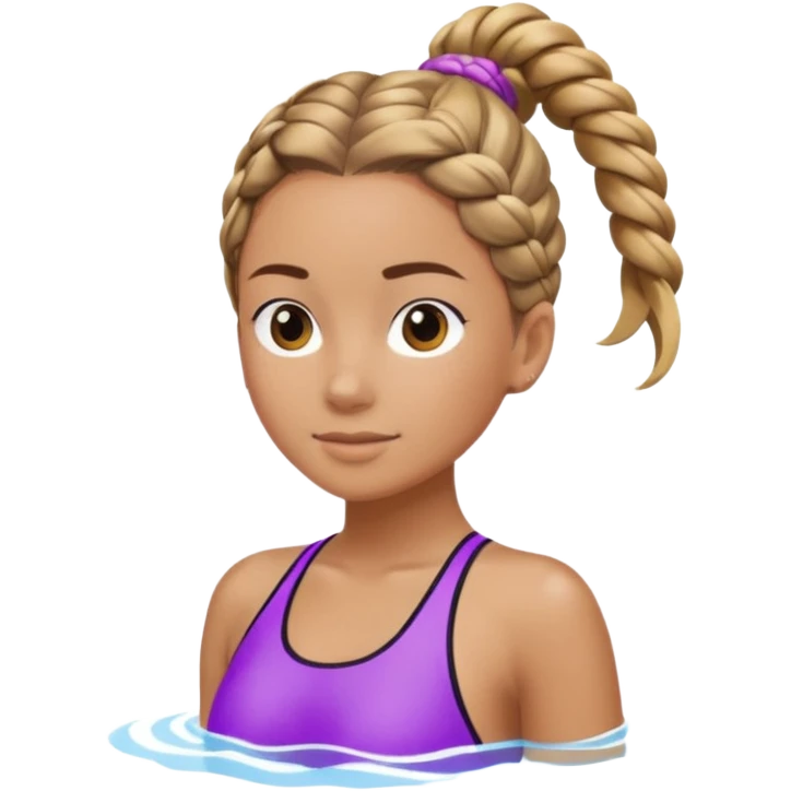 just hair braided hair tail one piece emoji