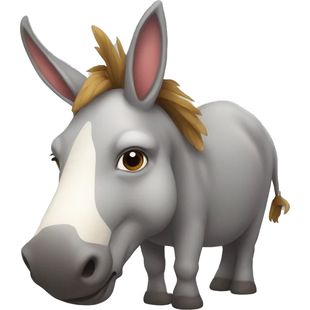 Burro subido en un elefante emoji