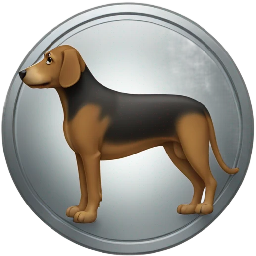 dark coin with hound on it emoji