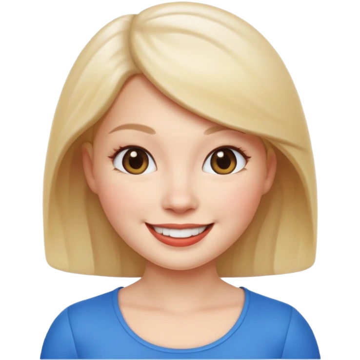 beauty white skin woman apple memoji style smiling emoji