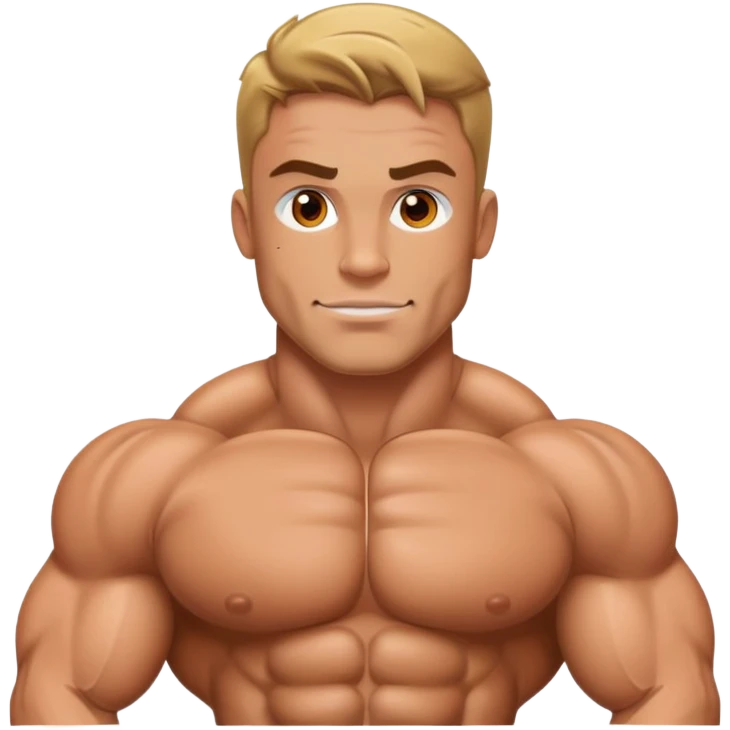 make a cartoon photo of jason cutler a bodybuilder emoji