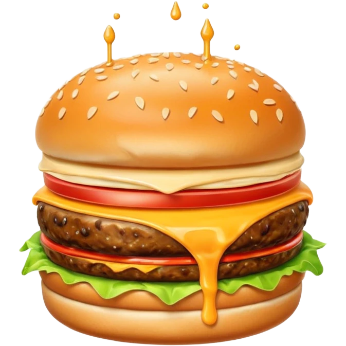 Happy burger emoji