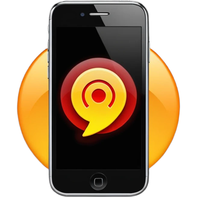 mobile phone with hotspot on emoji