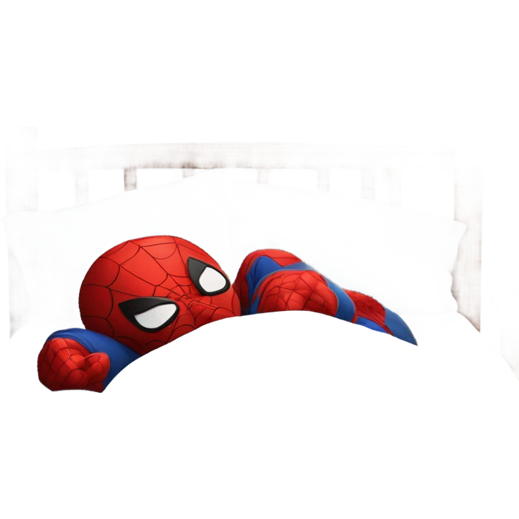spider man sleeping bed cute  emoji