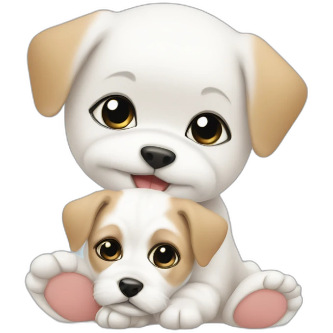 Baby with Maltese dog emoji