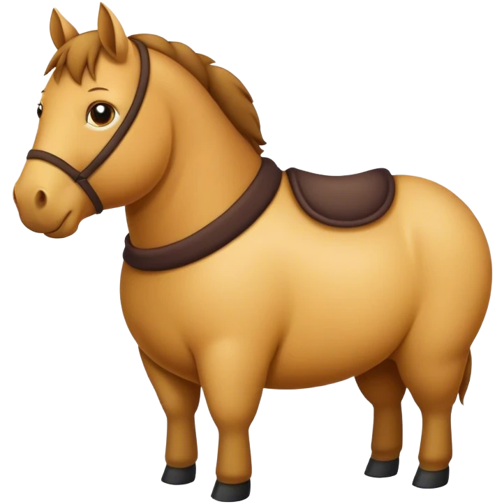 a fat horse in a turtleneck emoji