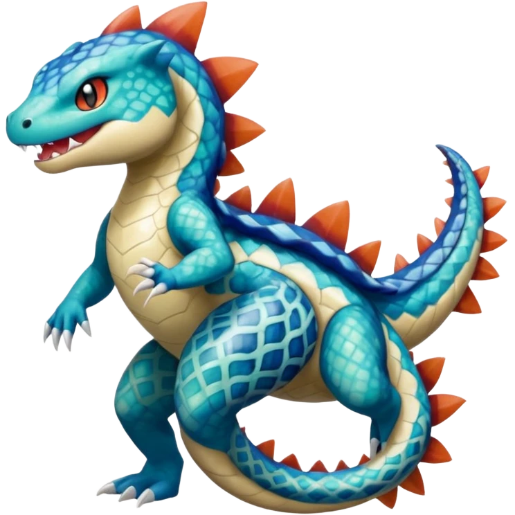 Meloetta-Feraligatr-Pokémon-Fakémon-fusion-hybrid-creature emoji