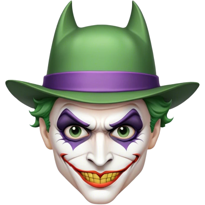 batman with a joker hat emoji