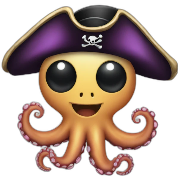 pirate cute octopus emoji