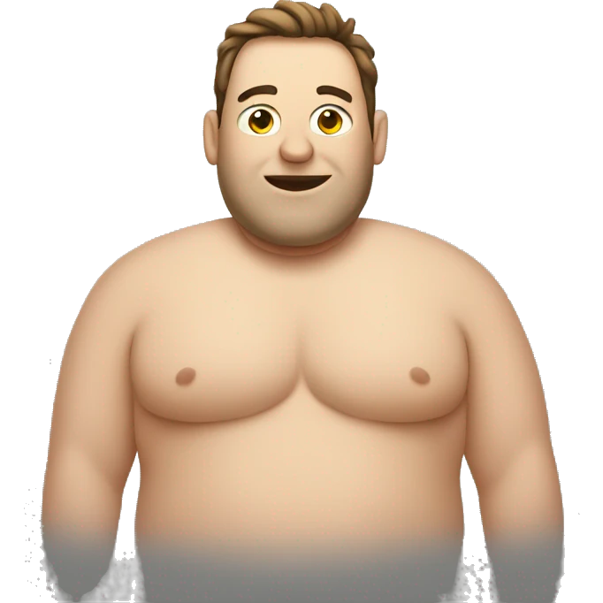 Skinny fat guy emoji