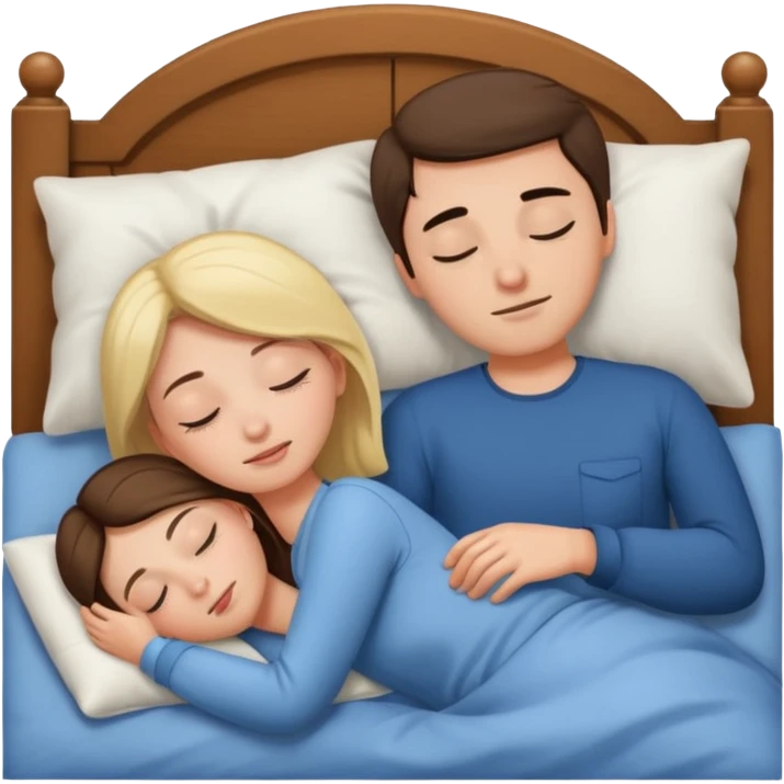 a naked girl and guy sleeping emoji