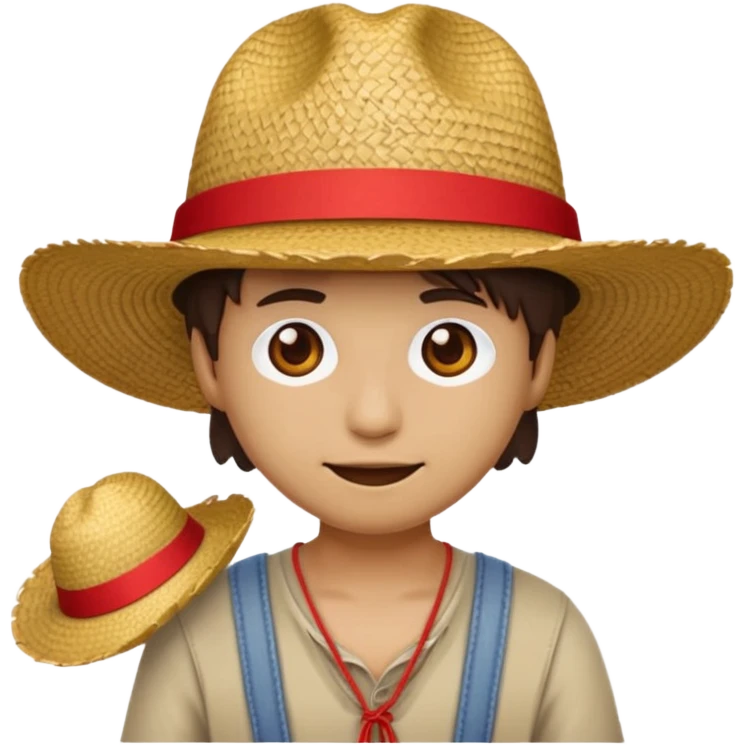 Fait moi cette emoji 🏴‍☠️ parfait maintenant rajoute un chapeau de paille avec un fil rouge c'est tout  emoji