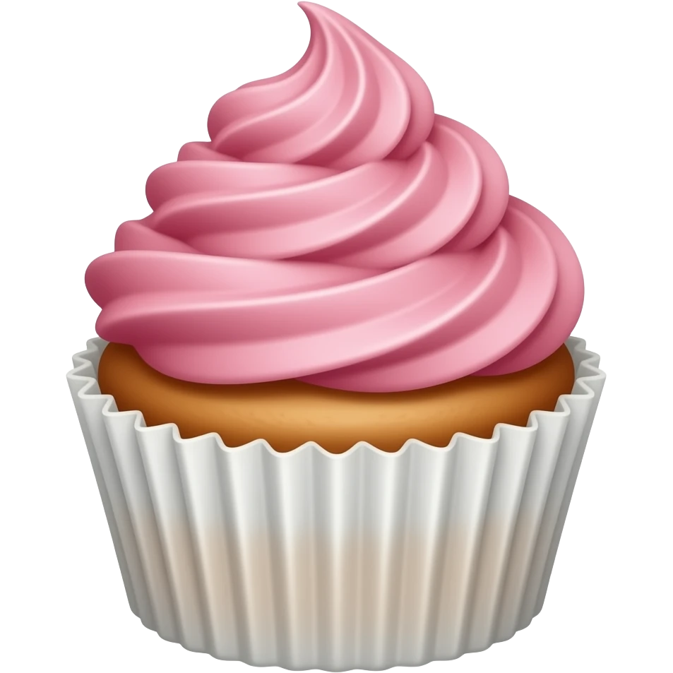 Cupcake with pink icing emoji