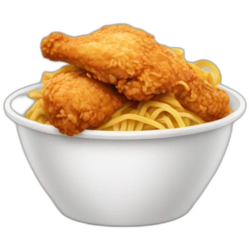 fried chicken with noodles emoji