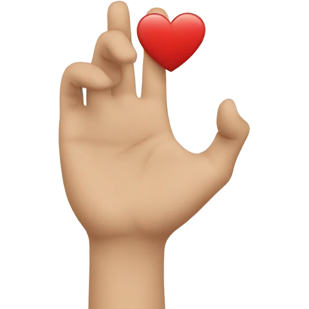 Person making a heart with hand emoji