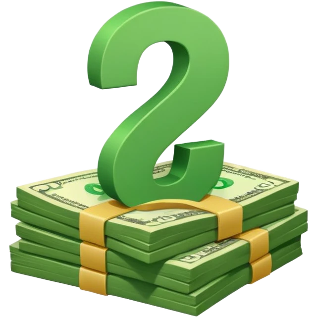 money with question mark emoji