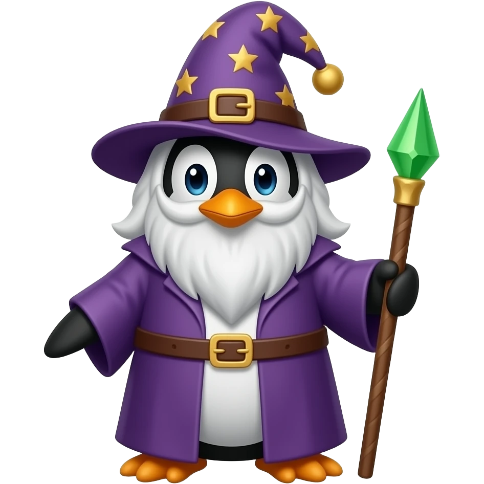 Penguin Wizard emoji