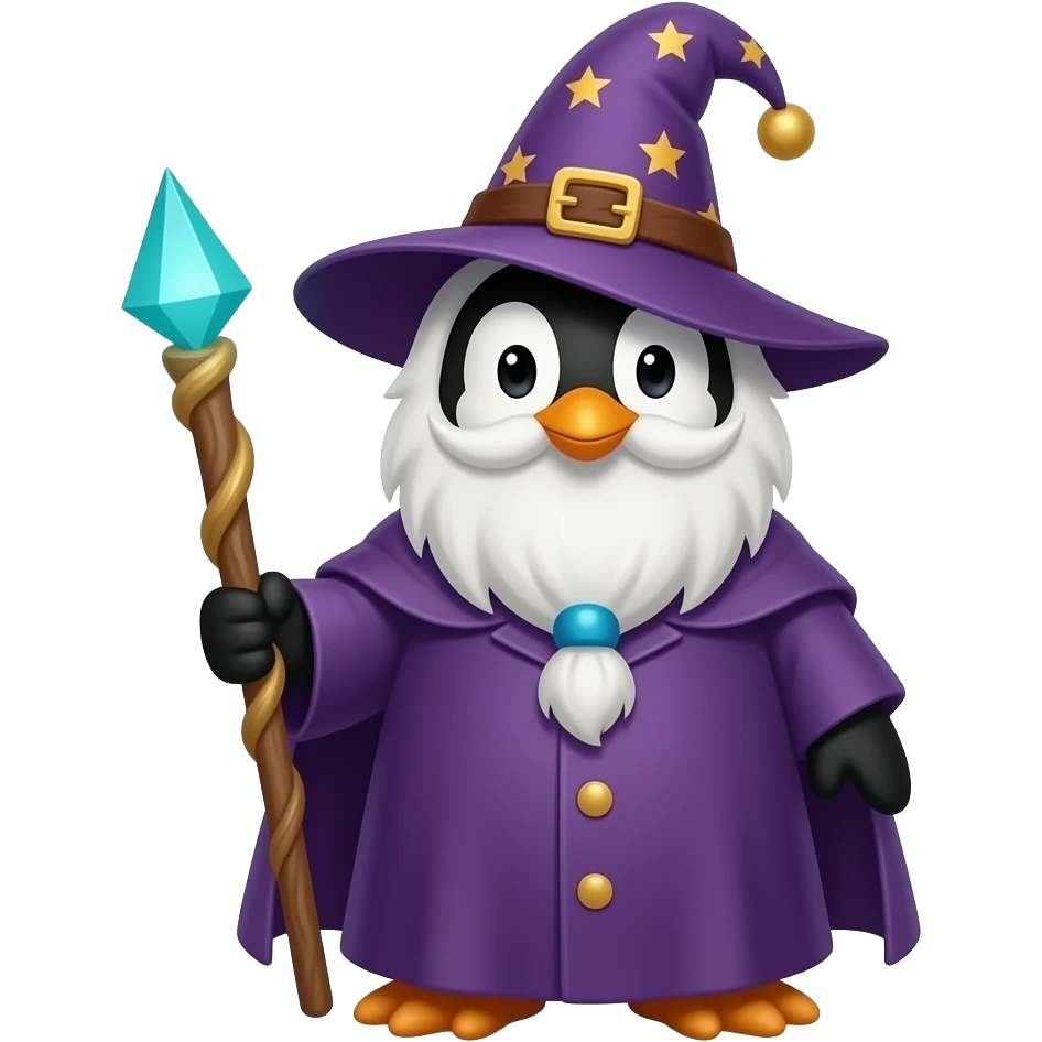Penguin Wizard emoji