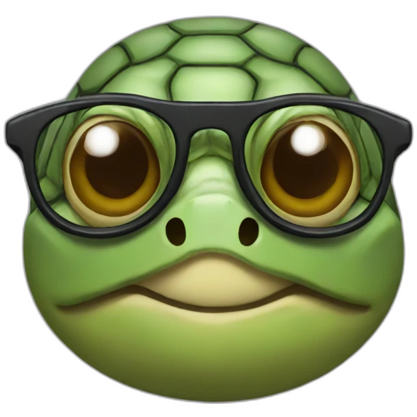 turtle with glasses emoji