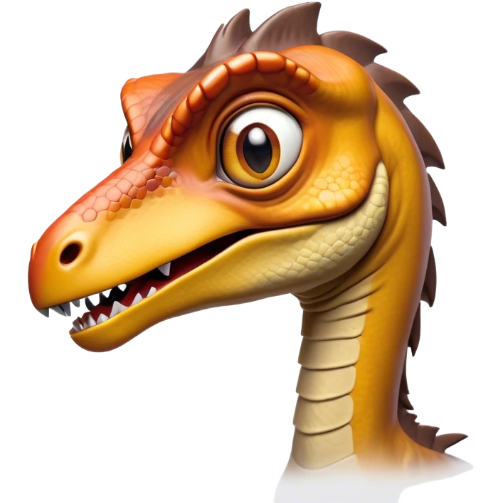 Cinematic Comical jurassic park Velociraptor Portrait Emoji, Head tilted dramatically with an exaggeratedly shocked expression, featuring a sleek, agile form with wide, comically expressive eyes and a quirky, animated snout that brings out its playful side, Simplified yet hilariously expressive features, highly detailed, glowing with a slightly sassy prehistoric glow, high shine, dramatic yet playful, stylized with an air of cheeky dinosaur mischief, soft glowing outline, capturing the essence of a meme-worthy jurassic park Velociraptor that looks ready to side-eye its way into viral fame! emoji