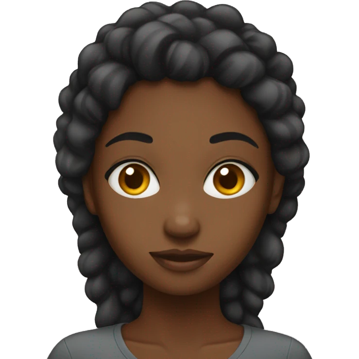 Black girl staring  emoji
