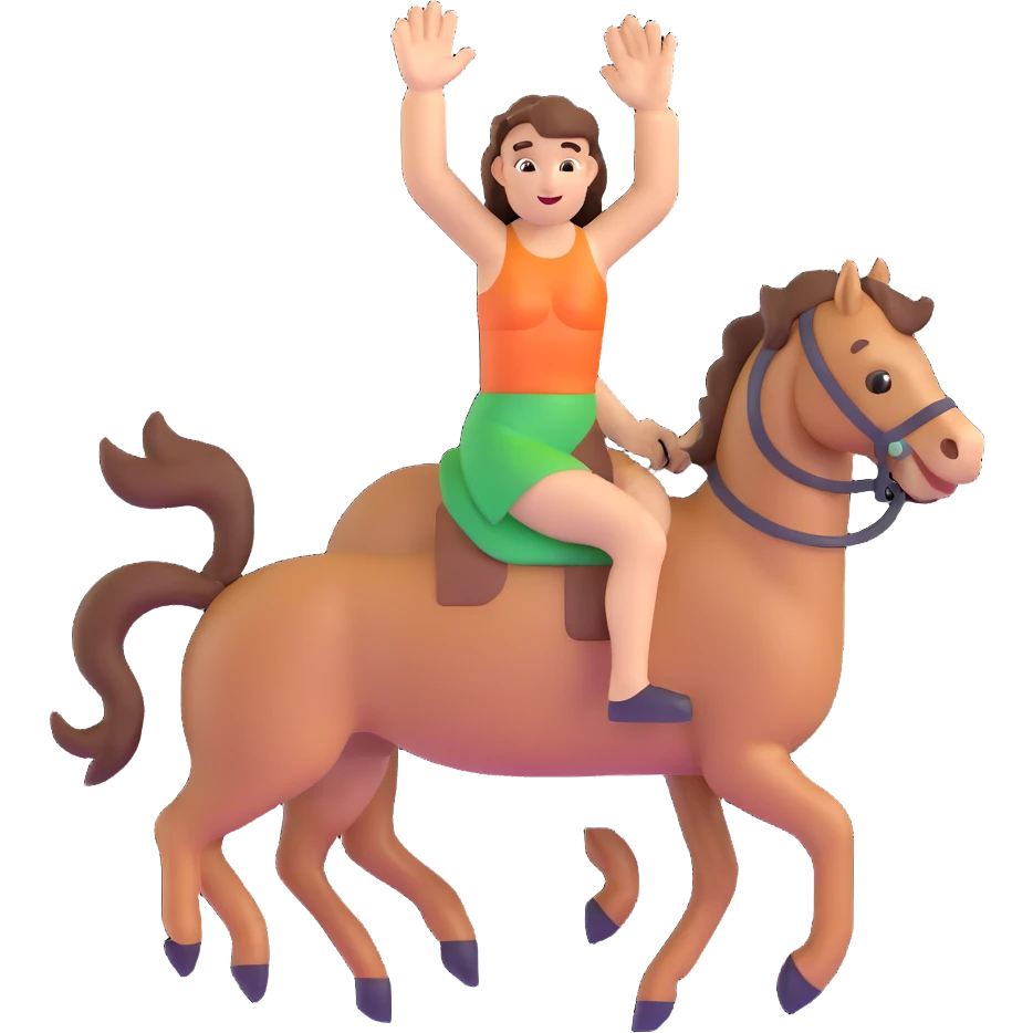 centaur waving, friendly expression emoji