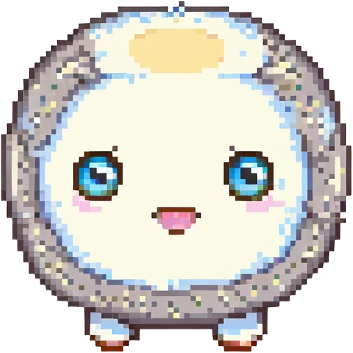 A cute mochi character with eyes emoji