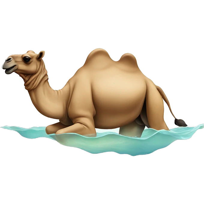 a camel in the sea emoji