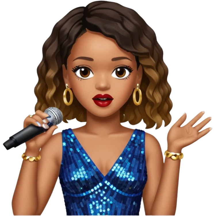 Rihanna singing emoji