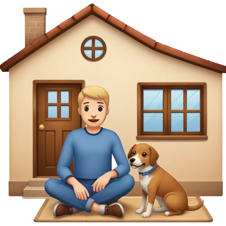 Casa con perro emoji