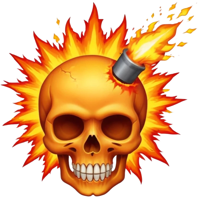 skull and explosion merged as one emoji emoji