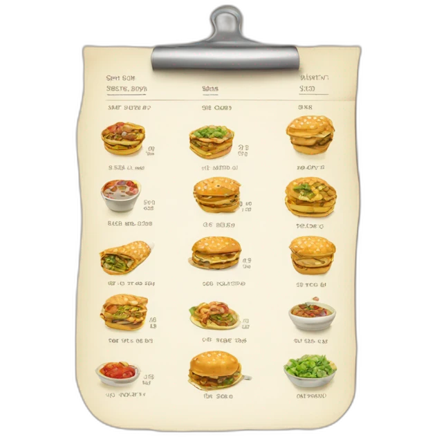 menu order emoji