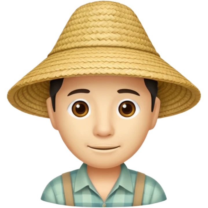 Vietnamese hat of a farmer  emoji