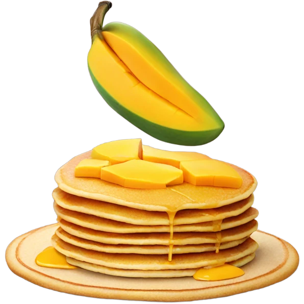 mango on top of a pancake  emoji