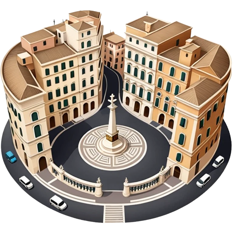 piazza di spagna view from up above
no square style no frame png style 
no squared only building emoji