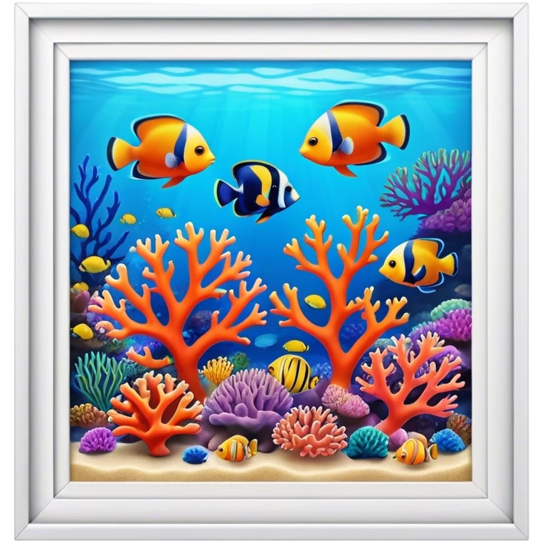 Great Barrier Reef Landmark Emoji – Featuring colorful coral formations and tropical fish. emoji