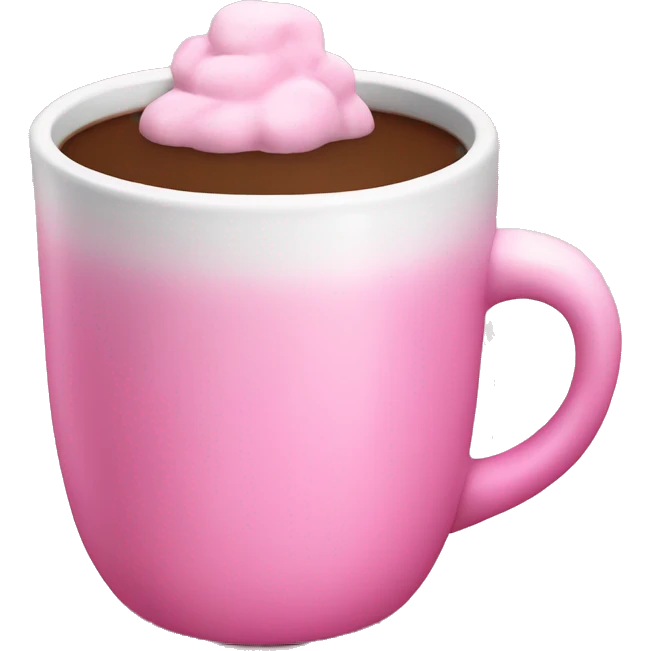 Pink hot coco mug  emoji