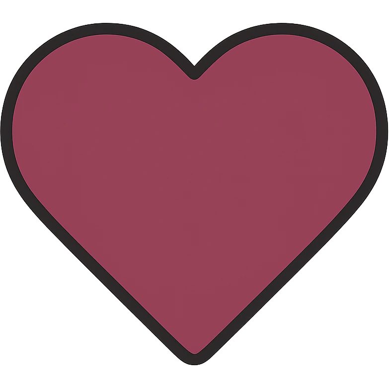 red burgundy heart icon emoji