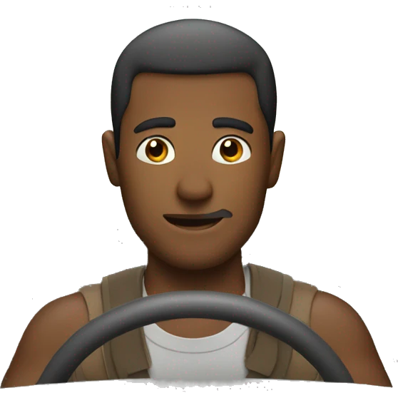 Men traveling in car emoji
