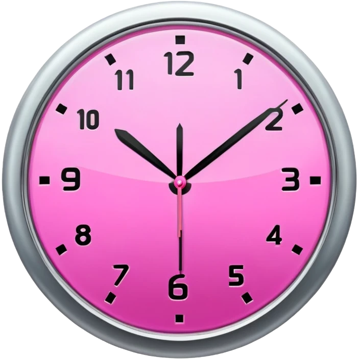 pink clock emoji