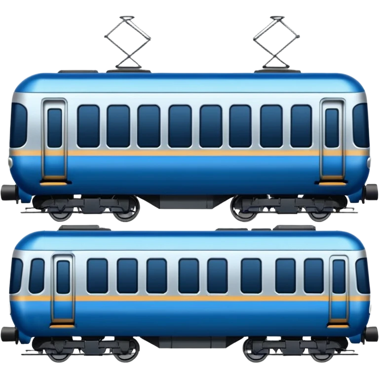 blue passenger train emoji
