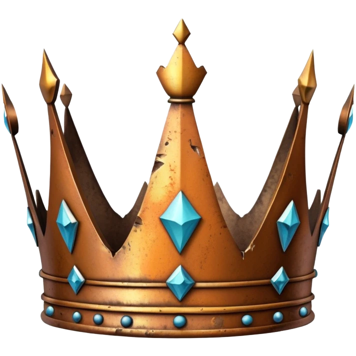 broken and rusty crown emoji